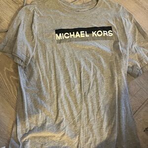 Michael Kors Light Gray Logo Crewneck Tee